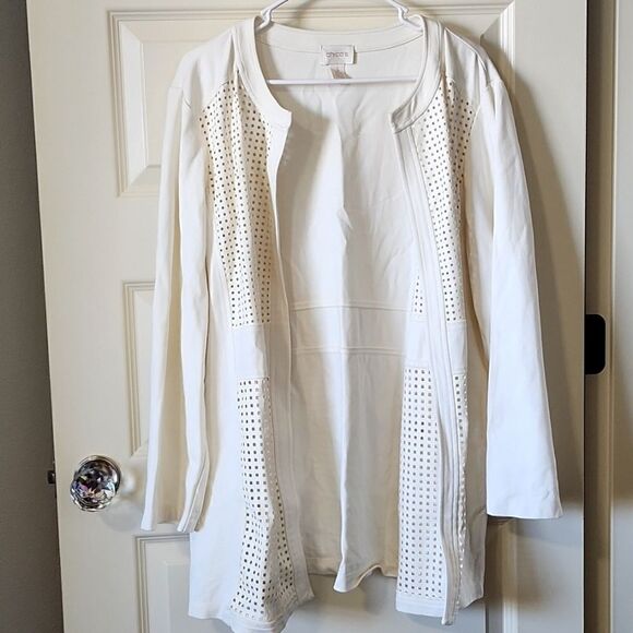 Chicos Off White Jacket.  Size: 3 (Chico’s sizing) or XL regular sizing. - Picture 1 of 4